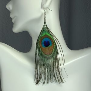 3/$10 Peacock Feather Earrings